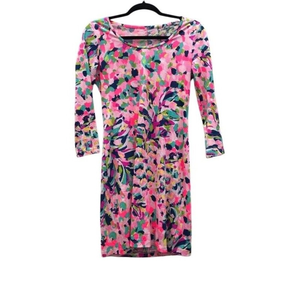 LILLY PULIZER Beacon Pina Colada Club Womens Sz XS 100% Pima Cotton